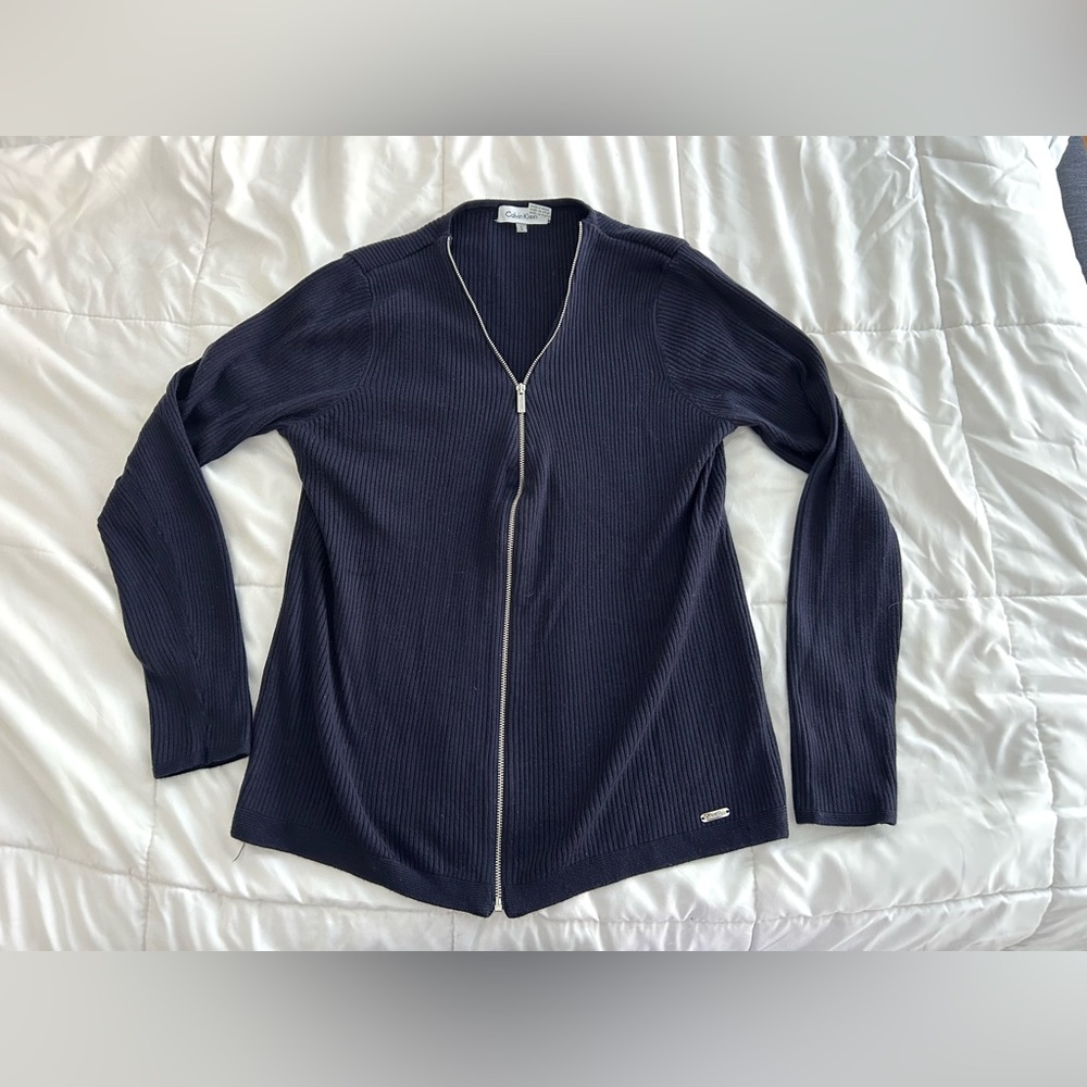 Calvin Klein Navy Women’s Size Medium Sweater Cardigan
